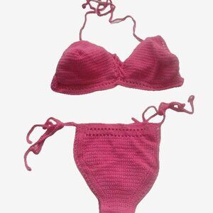 Crochet Stitches S to M /BIKINI / Bubble Gum Pink